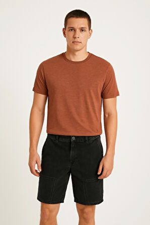 Erkek Cep Detaylı %100 Pamuk Rahat Kesim Antrasit Jean Kapri