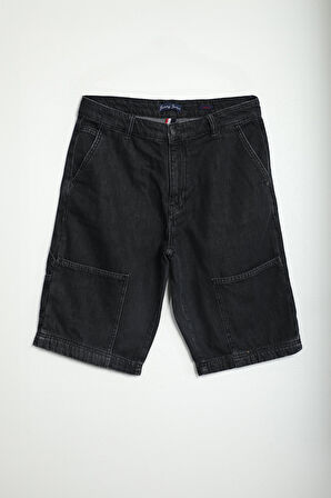 Erkek Cep Detaylı %100 Pamuk Rahat Kesim Antrasit Jean Kapri