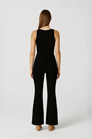 Kadın Skinny Fit Siyah Esnek Pantolon