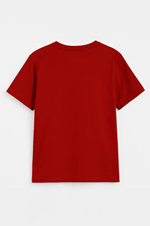 Kadın Bisiklet Yaka %100 Pamuk Helikopter Baskılı Kısa Kollu T-Shirt