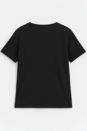 Kadın V Yaka Kısa Kollu Düz T-Shirt