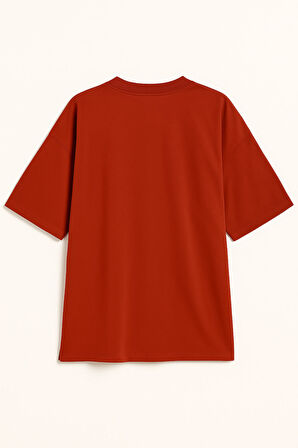 Erkek Bisiklet Yaka Oversize %100 Pamuk T-Shirt