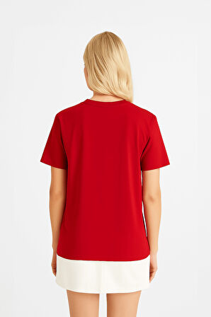 Kadın %100 Pamuk Basic T-shirt