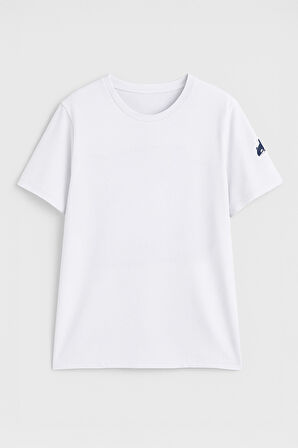 Erkek Bisiklet Yaka Basic Düz Kısa Kollu Gri T-shirt