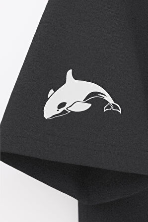 Erkek Bisiklet Yaka Basic Düz Kısa Kollu Gri T-shirt