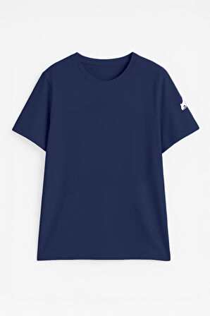 Erkek Bisiklet Yaka Basic Düz Kısa Kollu Gri T-shirt