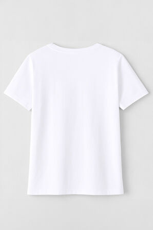 Erkek %100 Pamuk Bisiklet Yaka Baskılı T-shirt