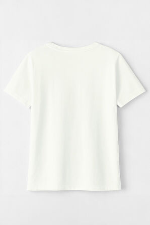 Erkek %100 Pamuk Bisiklet Yaka Yazı Baskılı T-shirt