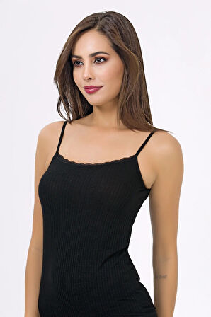 Kadın Derby Viskon Dantelli İp Askı Atlet