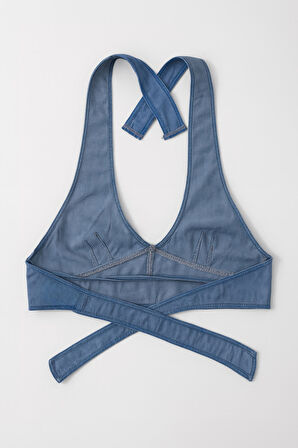 Boyundan Bağlamalı Jean Büstiyer