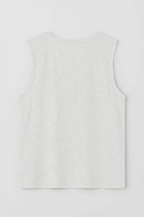 Erkek Yelkenli Baskılı %100 Pamuk Kolsuz T-shirt