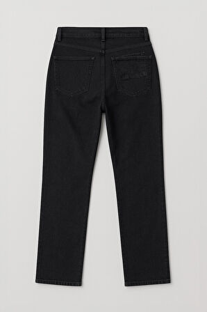 Erkek Siyah Slim Straight Likralı Jean Pantolon