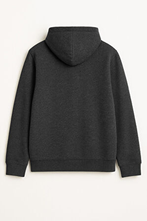 Kadın Kapüşonlu Cepli İçi Polarlı Sweatshirt