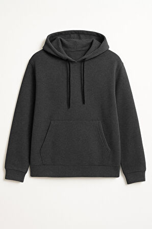 Kadın Kapüşonlu Cepli İçi Polarlı Sweatshirt