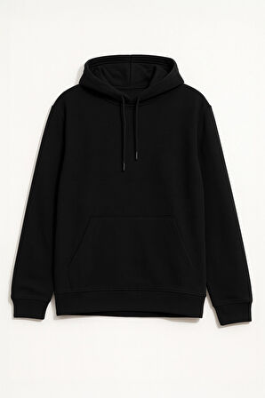 Kadın Kapüşonlu Cepli İçi Polarlı Sweatshirt