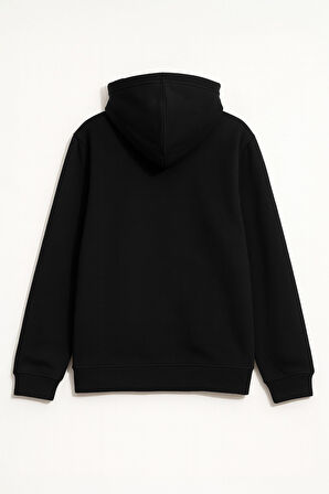 Kadın Kapüşonlu Cepli İçi Polarlı Sweatshirt