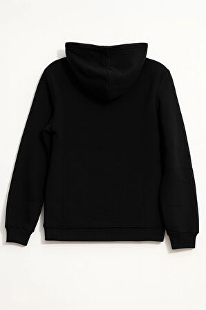 Kadın Fermuarlı Kapüşonlu Cepli İçi Polarlı Sweatshirt