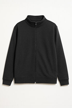 Kadın Fermuarlı İçi Polarlı Sweatshirt