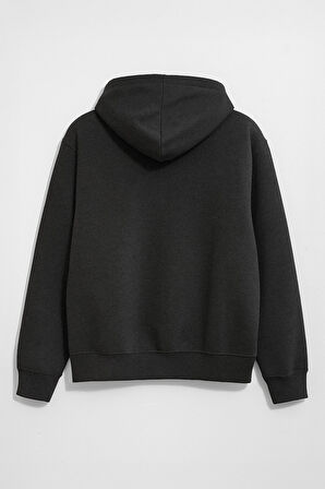 Erkek Kapüşonlu Cepli İçi Polarlı Sweatshirt