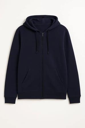 Kadın Fermuarlı Kapüşonlu Cepli İçi Polarlı Sweatshirt