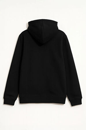 Erkek Kapüşonlu Cepli İçi Polarlı Sweatshirt