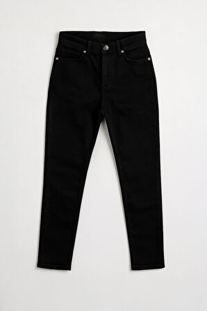 Kadın Dar Paça Super Skinny Siyah Jean Pantolon