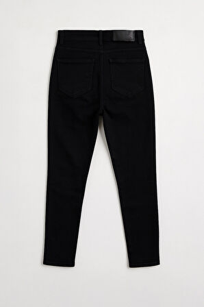Kadın Dar Paça Super Skinny Siyah Jean Pantolon