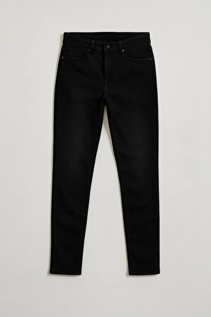 Kadın Skinny Fit Likralı Koyu Antrasit Jean Pantolon