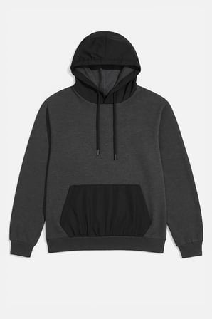 Erkek Kapüşonlu Cepli Antrasit Sweatshirt