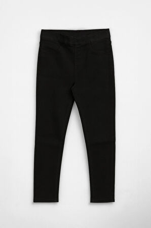 Kadın Likralı Skinny Fit Siyah Jean Pantolon