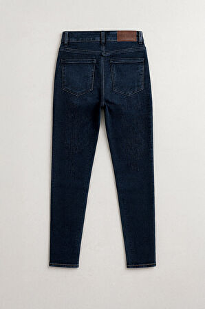 Kadın Skinny Fit Likralı İndigo Jean Pantolon