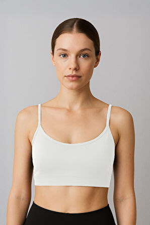 Kadın İnce Askılı Pedli Basic Sporcu Atlet  5 Adet