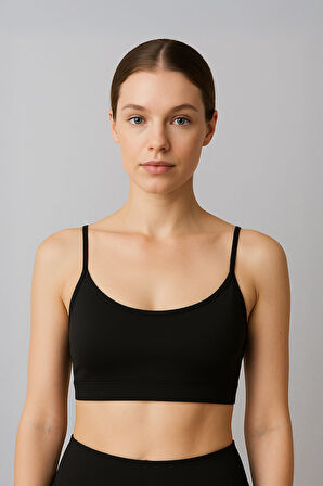 Kadın İnce Askılı Pedli Basic Sporcu Atlet  5 Adet