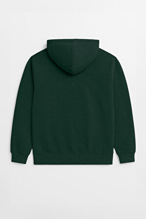 Kadın Kapüşonlu Cepli Nefti Sweatshirt