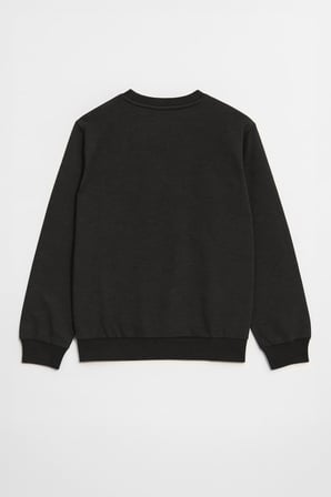 Erkek Bisiklet Yaka Düz Antrasit Sweatshirt