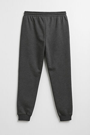 Erkek Paçası Lastikli Antrasit Eşofman Altı