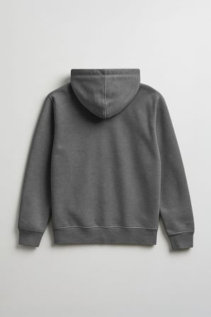 Erkek Fermuarlı Kapüşonlu Cepli Antrasit Sweatshirt