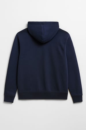 Erkek Kapüşonlu İçi Polarlı Lacivert Sweatshirt
