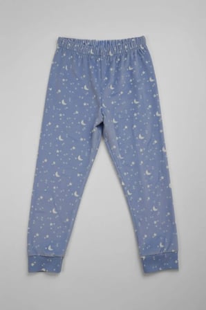 Markapia Woman Erkek Çocuk Yumuşak Kadife Dokulu Mavi Pijama Altı