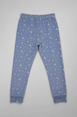 Markapia Woman Erkek Çocuk Yumuşak Kadife Dokulu Mavi Pijama Altı