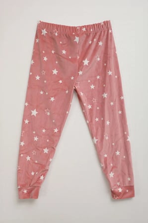 Markapia Woman Kız Çocuk Yumuşak Kadife Dokulu Pembe Pijama Altı