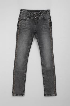 Kadın Likralı Slim Fit Gri Jean Pantolon