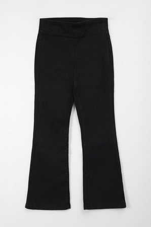 Kadın Siyah Flare Esnek Tayt Jean Pantolon
