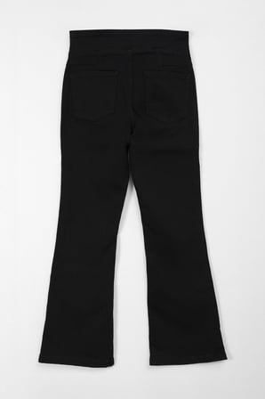 Kadın Siyah Flare Esnek Tayt Jean Pantolon