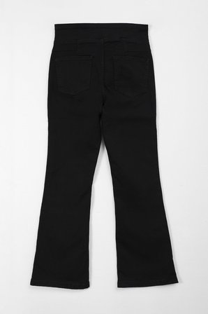 Kadın Siyah Flare Esnek Tayt Jean Pantolon