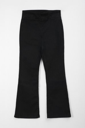 Kadın Siyah Flare Esnek Tayt Jean Pantolon