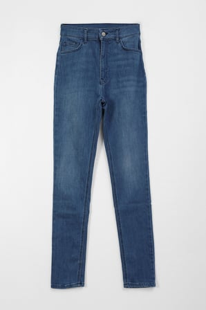 Kadın Açık Mavi Yüksek Bel Slim Fit Likralı Jean Pantolon