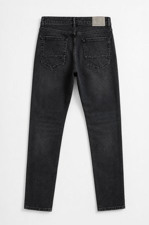 Erkek Antrasit Slim Fit Normal Bel Düz Kesim Dar Paça Jean Pantolon