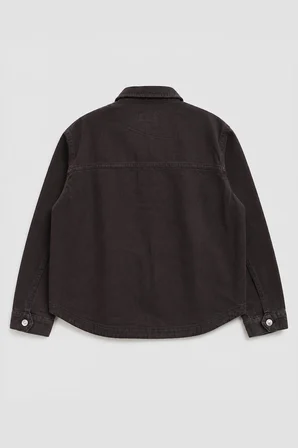 Kadın Gömlek Yaka Oversize Kahverengi Jean Ceket