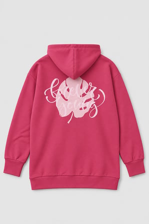 Markapia Woman Kadın Kapüşonlu Cepli Fuşya Sweatshirt